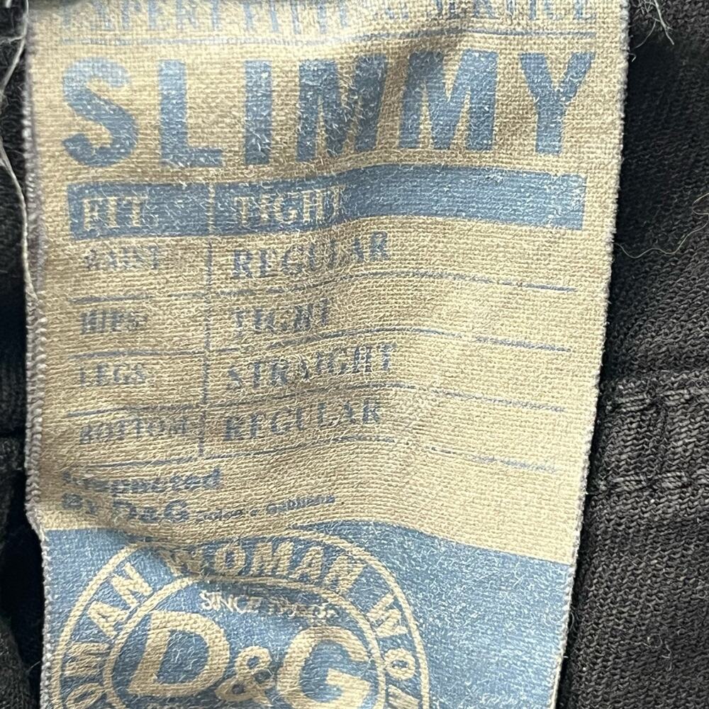 D&G Dolce & Gabbana Slimmy women’s black slim jeans pantd - Picture 5 of 10